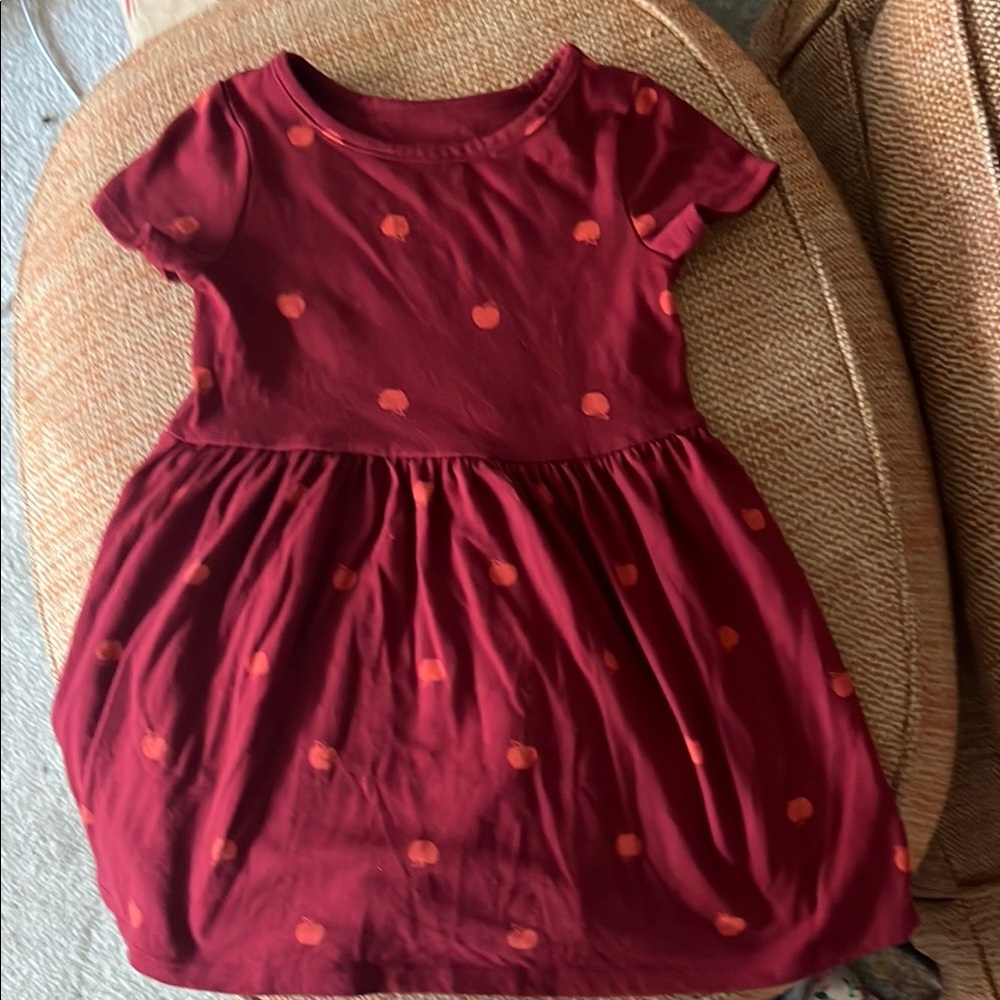 Cat and jack 3t Girls' Red apple Dress